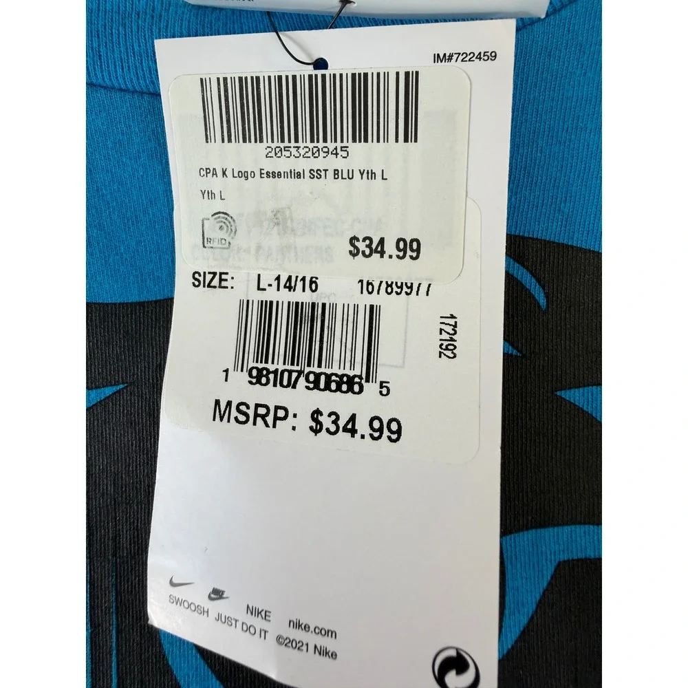 Nike carolina panthers
